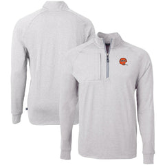 Cincinnati Bengals Cutter & Buck Big & Tall Adapt Eco Raglan Quarter-Zip Jacket - Heather Gray - NFL
