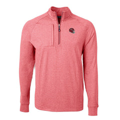 Kansas City Chiefs Cutter & Buck Big & Tall Adapt Eco Raglan Quarter-Zip Jacket - Heather Red - NFL