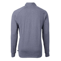 Chicago Bears Cutter & Buck Big & Tall Adapt Eco Raglan Quarter-Zip Jacket - Heather Navy - NFL