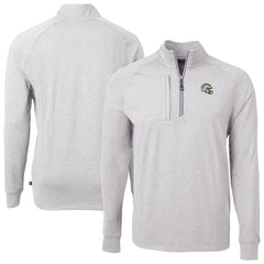 Los Angeles Chargers Cutter & Buck Big & Tall Adapt Eco Raglan Quarter-Zip Jacket - Heather Gray - NFL