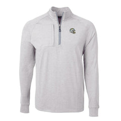 Los Angeles Chargers Cutter & Buck Big & Tall Adapt Eco Raglan Quarter-Zip Jacket - Heather Gray - NFL