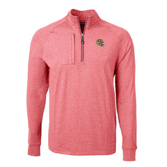 San Francisco 49ers Cutter & Buck Big & Tall Adapt Eco Raglan Quarter-Zip Jacket - Heather Scarlet - NFL