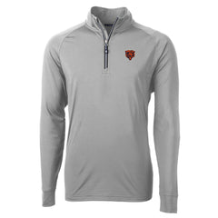 Chicago Bears Cutter & Buck Big & Tall Adapt Eco DryTec Raglan Quarter-Zip Jacket - Gray - NFL