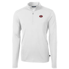 San Francisco 49ers Cutter & Buck Big & Tall Virtue Eco Pique Quarter-Zip Jacket - White - NFL