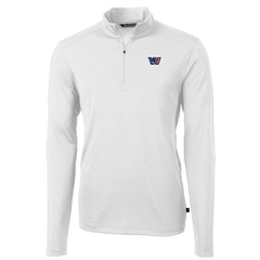 Washington Commanders Cutter & Buck Big & Tall Americana Virtue Eco Pique Quarter-Zip Jacket - White - NFL