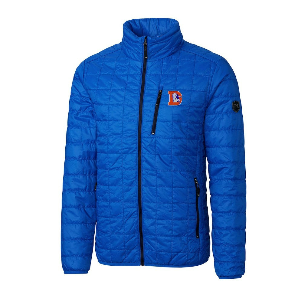Denver Broncos Cutter & Buck Big & Tall Rainier PrimaLoft Eco Insulated Full-Zip Puffer Jacket - Royal - NFL