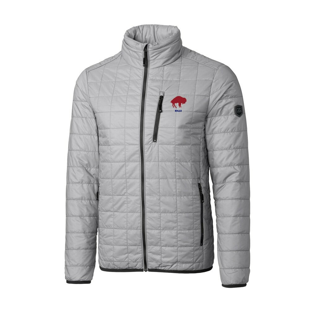 Buffalo Bills Cutter & Buck Big & Tall Rainier PrimaLoft Eco Insulated Full-Zip Puffer Jacket - Gray - NFL