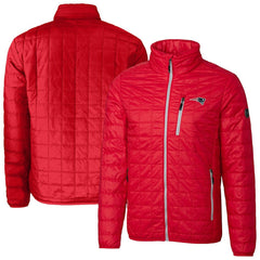 New England Patriots Cutter & Buck Big & Tall Rainier PrimaLoft Eco Insulated Full-Zip Hoodie Puffer Jacket - Red - NFL