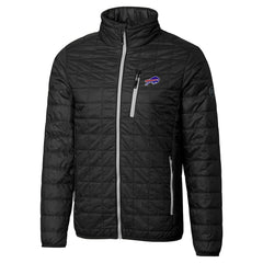 Buffalo Bills Cutter & Buck Big & Tall Rainier PrimaLoft Eco Insulated Full-Zip Hoodie Puffer Jacket - Black - NFL