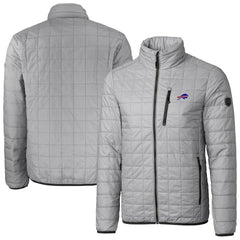 Buffalo Bills Cutter & Buck Big & Tall Rainier PrimaLoft Eco Insulated Full-Zip Hoodie Puffer Jacket - Gray - NFL