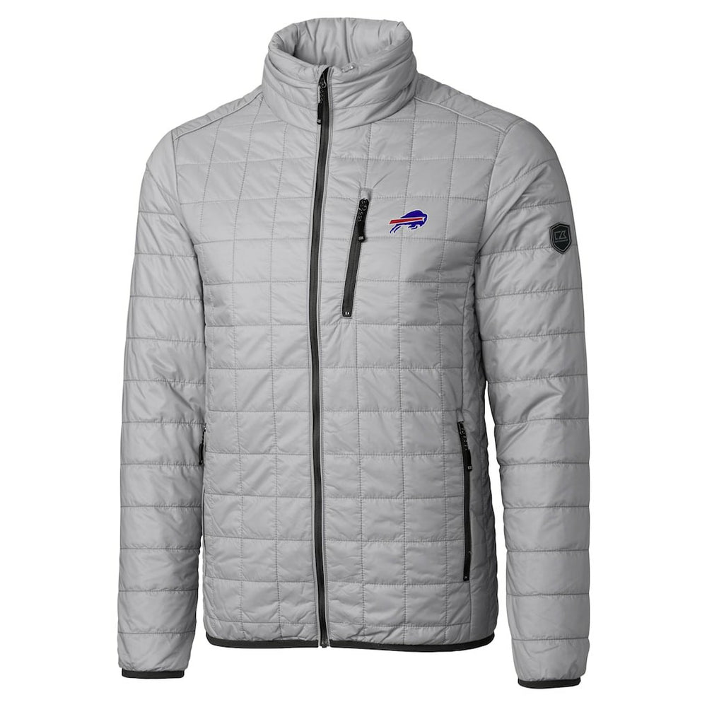 Buffalo Bills Cutter & Buck Big & Tall Rainier PrimaLoft Eco Insulated Full-Zip Hoodie Puffer Jacket - Gray - NFL