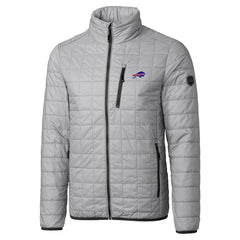Buffalo Bills Cutter & Buck Big & Tall Rainier PrimaLoft Eco Insulated Full-Zip Hoodie Puffer Jacket - Gray - NFL