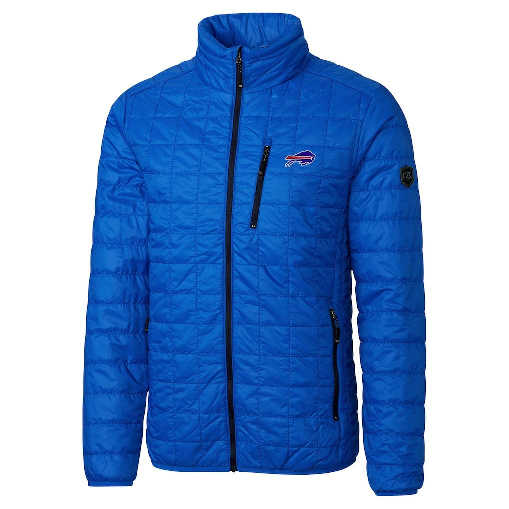 Buffalo Bills Cutter & Buck Big & Tall Rainier PrimaLoft Eco Insulated Full-Zip Hoodie Puffer Jacket - Royal - NFL