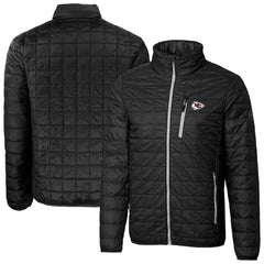 Kansas City Chiefs Cutter & Buck Big & Tall Rainier PrimaLoft Eco Insulated Full-Zip Hoodie Puffer Jacket - Black - NFL