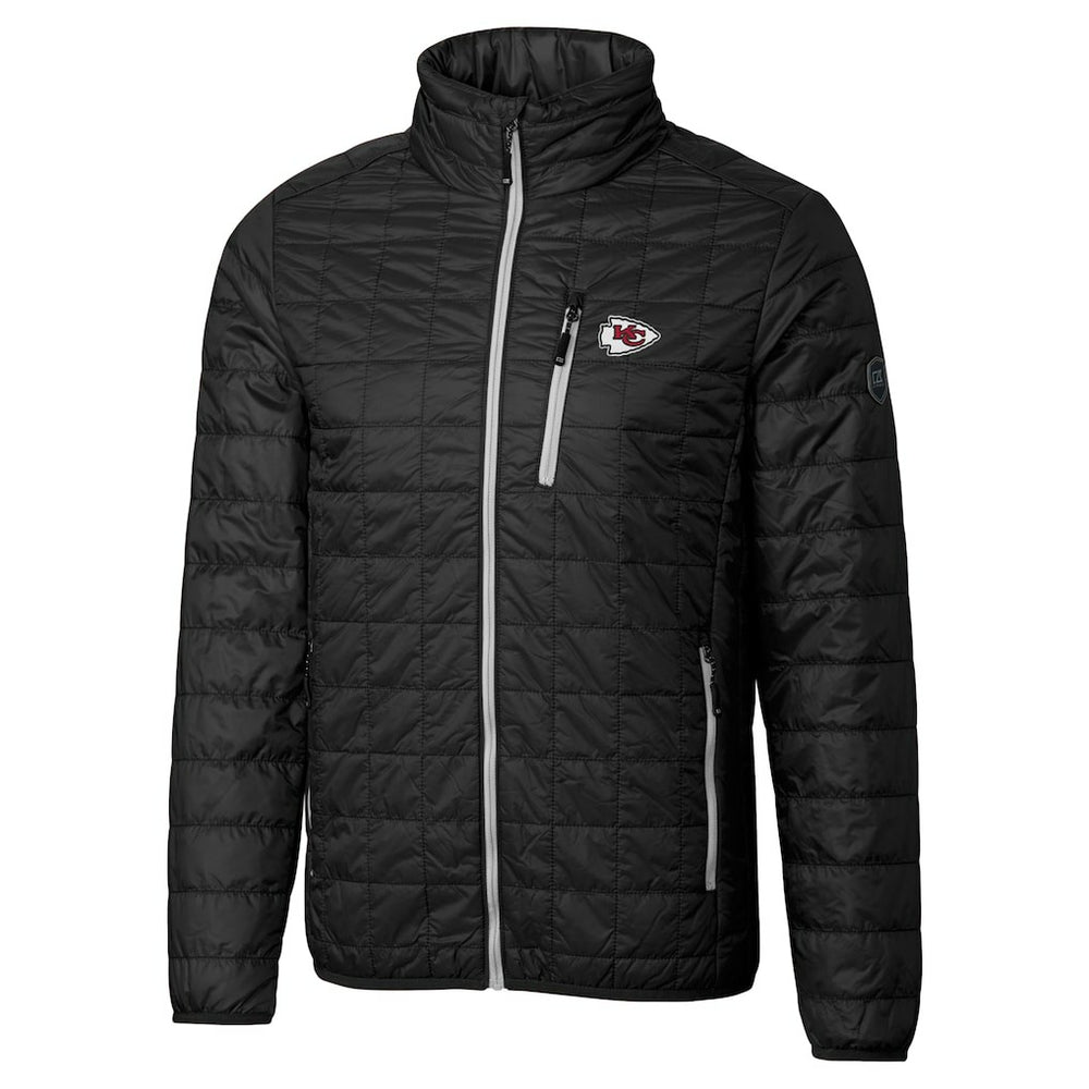 Kansas City Chiefs Cutter & Buck Big & Tall Rainier PrimaLoft Eco Insulated Full-Zip Hoodie Puffer Jacket - Black - NFL