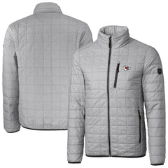 Kansas City Chiefs Cutter & Buck Big & Tall Rainier PrimaLoft Eco Insulated Full-Zip Hoodie Puffer Jacket - Gray - NFL