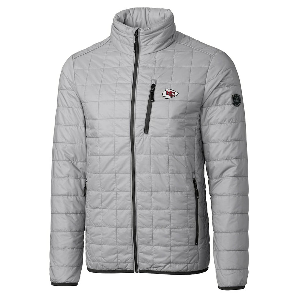 Kansas City Chiefs Cutter & Buck Big & Tall Rainier PrimaLoft Eco Insulated Full-Zip Hoodie Puffer Jacket - Gray - NFL