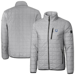 Indianapolis Colts Cutter & Buck Big & Tall Rainier PrimaLoft Eco Insulated Full-Zip Hoodie Puffer Jacket - Gray - NFL