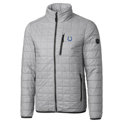 Indianapolis Colts Cutter & Buck Big & Tall Rainier PrimaLoft Eco Insulated Full-Zip Hoodie Puffer Jacket - Gray - NFL