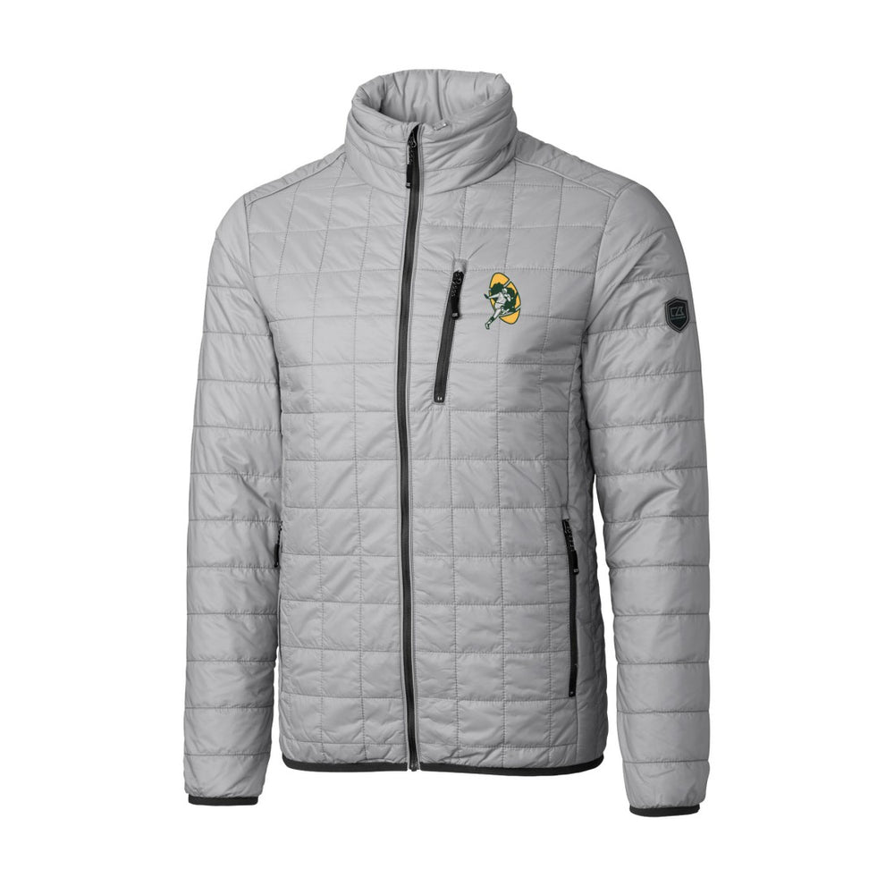 Green Bay Packers Cutter & Buck Big & Tall Rainier PrimaLoft Eco Insulated Full-Zip Puffer Jacket - Gray - NFL