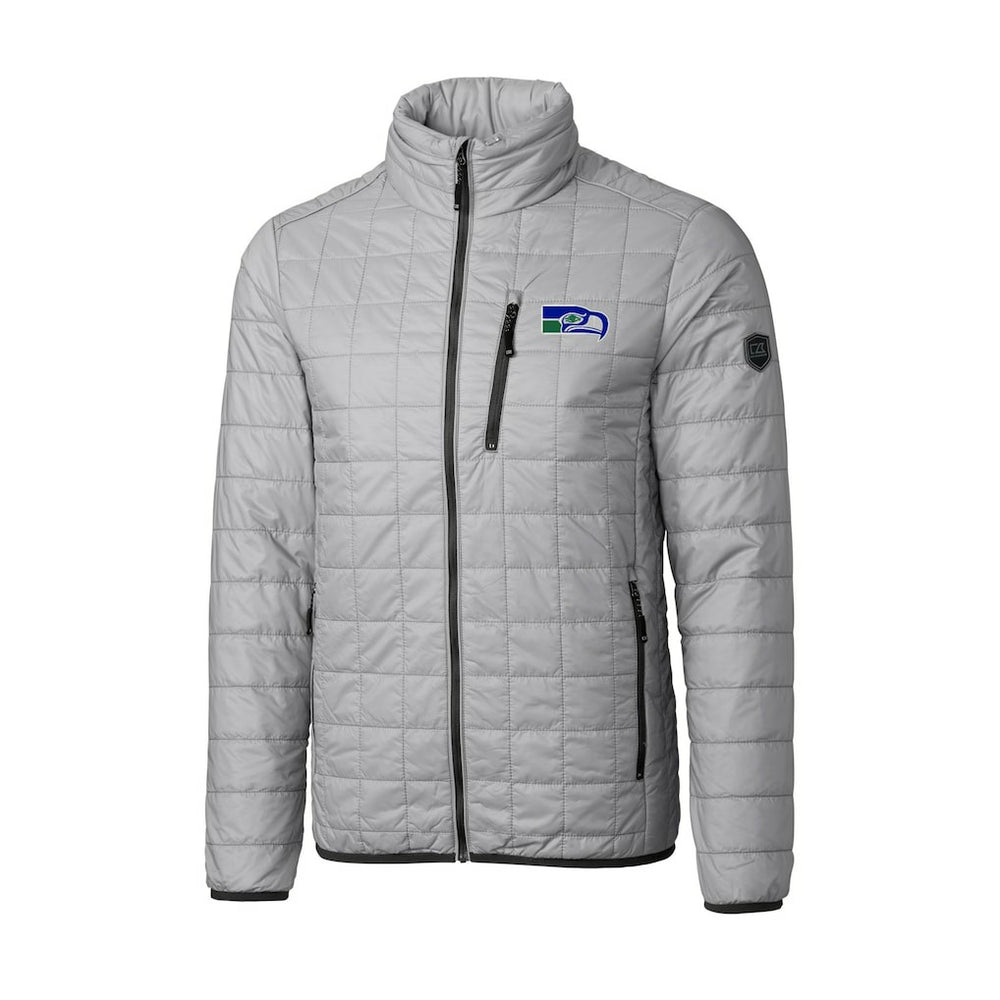 Seattle Seahawks Cutter & Buck Big & Tall Rainier PrimaLoft Eco Insulated Full-Zip Puffer Jacket - Gray - NFL