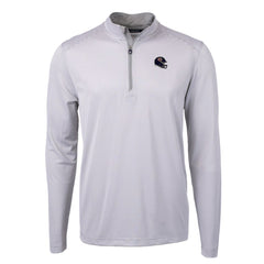 Chicago Bears Cutter & Buck Big & Tall Virtue Eco Pique Micro Stripe Tri-Blend Quarter-Zip Jacket - Gray - NFL