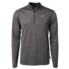 San Francisco 49ers Cutter & Buck Big & Tall Virtue Eco Pique Micro Stripe Tri-Blend Quarter-Zip Jacket - Black - NFL
