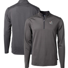 Arizona Cardinals Cutter & Buck Big & Tall Virtue Eco Pique Micro Stripe Tri-Blend Quarter-Zip Jacket - Black - NFL