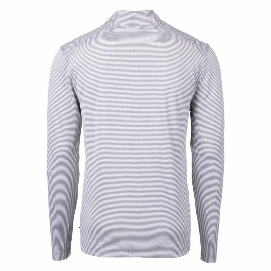 Denver Broncos Cutter & Buck Big & Tall Virtue Eco Pique Micro Stripe Tri-Blend Quarter-Zip Jacket - Gray - NFL