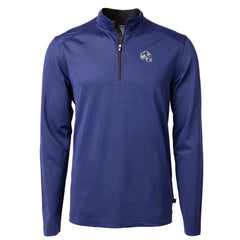 Buffalo Bills Cutter & Buck Big & Tall Virtue Eco Pique Micro Stripe Tri-Blend Quarter-Zip Jacket - Royal - NFL