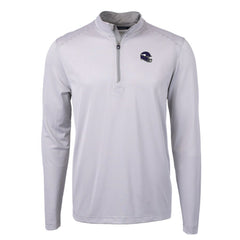 Minnesota Vikings Cutter & Buck Big & Tall Virtue Eco Pique Micro Stripe Tri-Blend Quarter-Zip Jacket - Gray - NFL