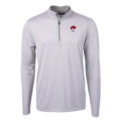 Buffalo Bills Cutter & Buck Big & Tall Virtue Eco Pique Micro Stripe Tri-Blend Quarter-Zip Jacket - Gray - NFL