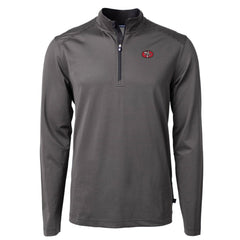 San Francisco 49ers Cutter & Buck Big & Tall Virtue Eco Pique Micro Stripe Tri-Blend Quarter-Zip Jacket - Black - NFL
