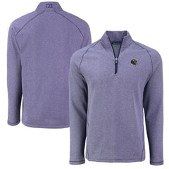 Baltimore Ravens Cutter & Buck Peshastin Eco Fleece Tri-Blend Raglan Recycled Quarter-Zip Jacket - Heather Purple - NFL