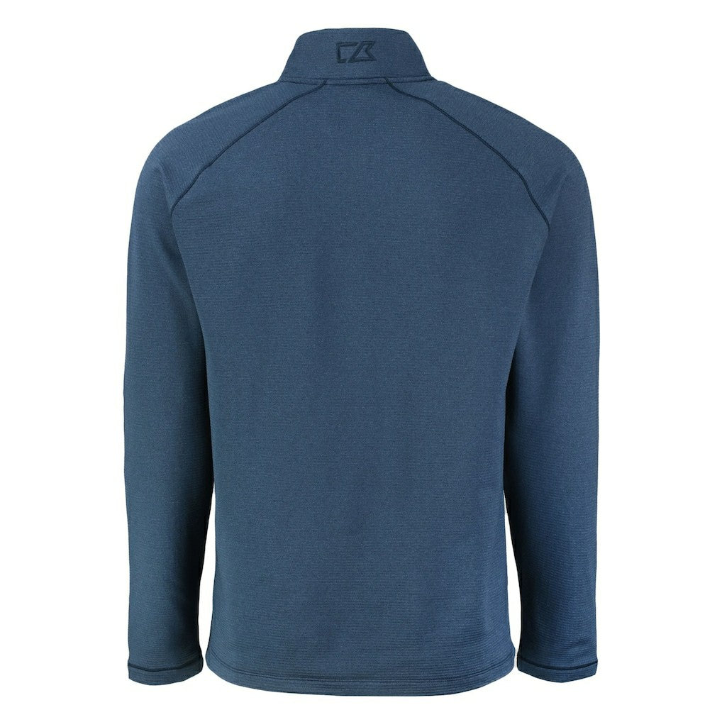 Buffalo Bills Cutter & Buck Peshastin Eco Fleece Tri-Blend Raglan Recycled Quarter-Zip Jacket - Heather Navy - NFL