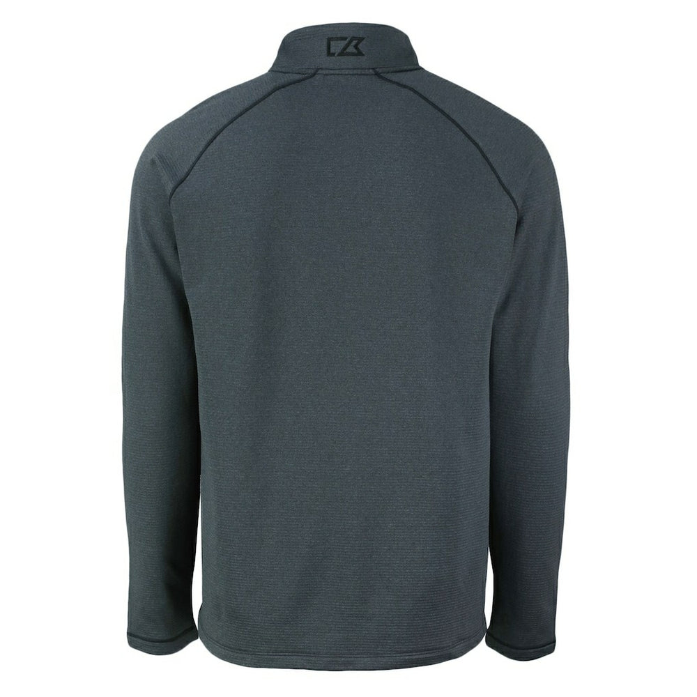 Buffalo Bills Cutter & Buck Peshastin Eco Fleece Tri-Blend Raglan Recycled Quarter-Zip Jacket - Heather Black - NFL