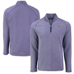 Baltimore Ravens Cutter & Buck Peshastin Eco Fleece Tri-Blend Raglan Recycled Quarter-Zip Jacket - Heather Purple - NFL