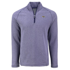 Baltimore Ravens Cutter & Buck Peshastin Eco Fleece Tri-Blend Raglan Recycled Quarter-Zip Jacket - Heather Purple - NFL