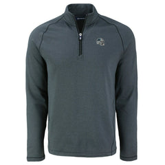 Carolina Panthers Cutter & Buck Peshastin Eco Fleece Tri-Blend Raglan Recycled Quarter-Zip Jacket - Heather Black - NFL