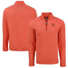 Cincinnati Bengals Cutter & Buck Peshastin Eco Fleece Tri-Blend Raglan Recycled Quarter-Zip Jacket - Heather Orange - NFL