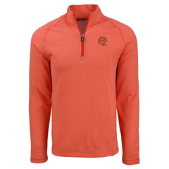 Cincinnati Bengals Cutter & Buck Peshastin Eco Fleece Tri-Blend Raglan Recycled Quarter-Zip Jacket - Heather Orange - NFL