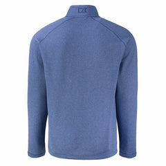 Denver Broncos Cutter & Buck Peshastin Eco Fleece Tri-Blend Raglan Recycled Quarter-Zip Jacket - Heather Royal - NFL