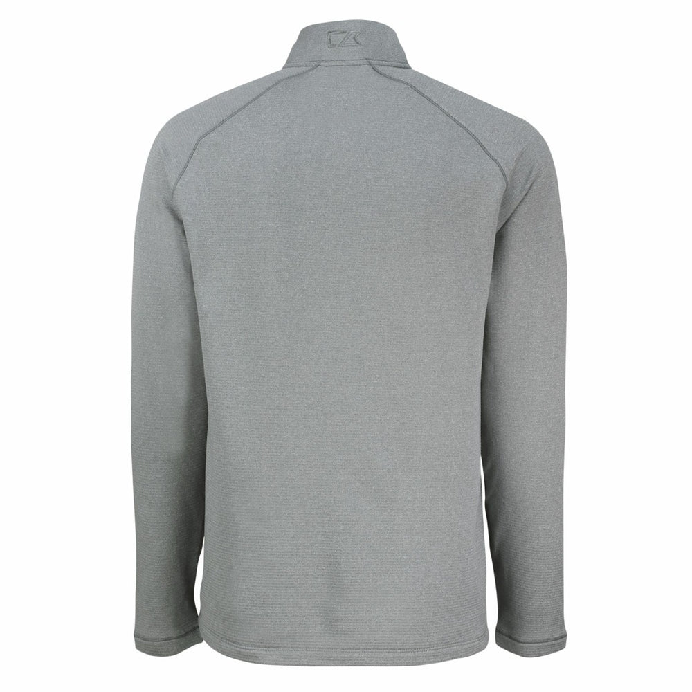 Detroit Lions Cutter & Buck Peshastin Eco Fleece Tri-Blend Raglan Recycled Quarter-Zip Jacket - Heather Gray - NFL
