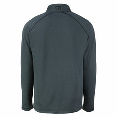 Green Bay Packers Cutter & Buck Peshastin Eco Fleece Tri-Blend Raglan Recycled Quarter-Zip Jacket - Heather Black - NFL
