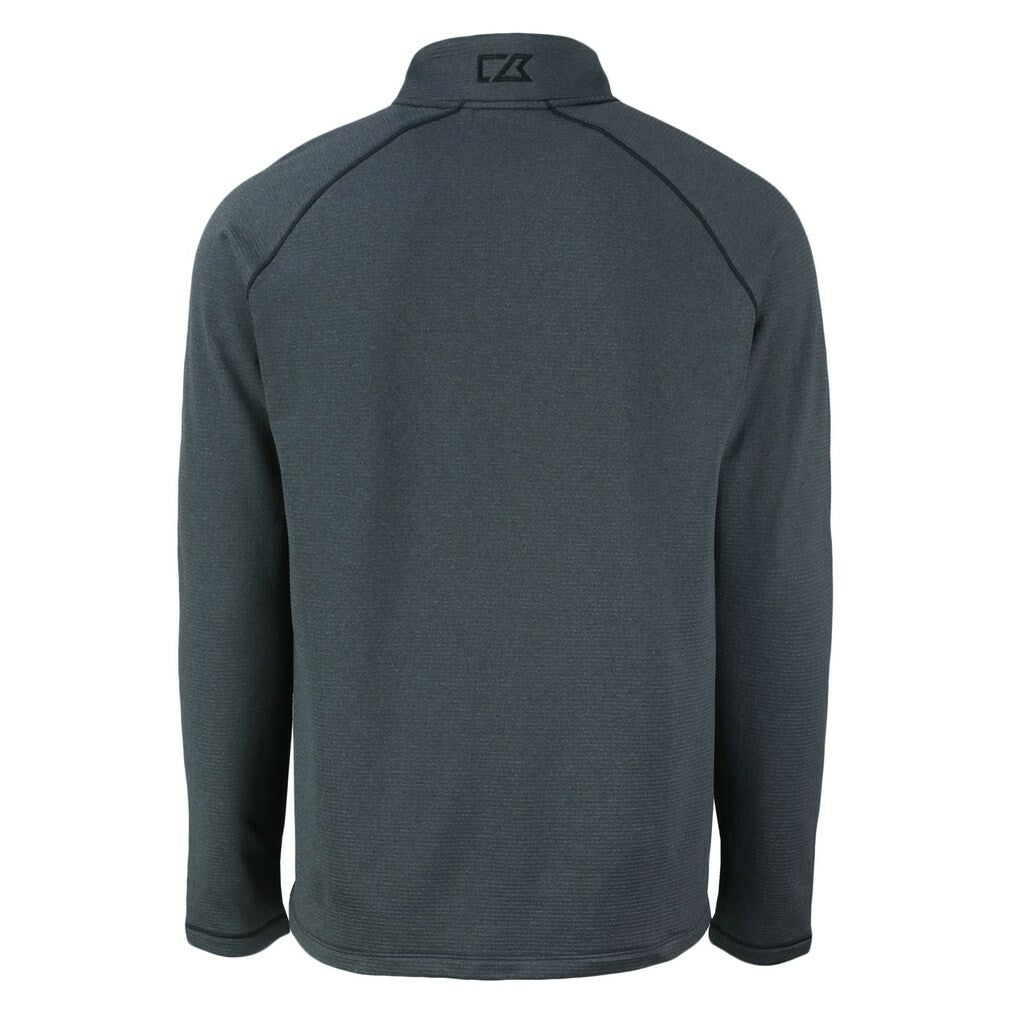 Green Bay Packers Cutter & Buck Peshastin Eco Fleece Tri-Blend Raglan Recycled Quarter-Zip Jacket - Heather Black - NFL
