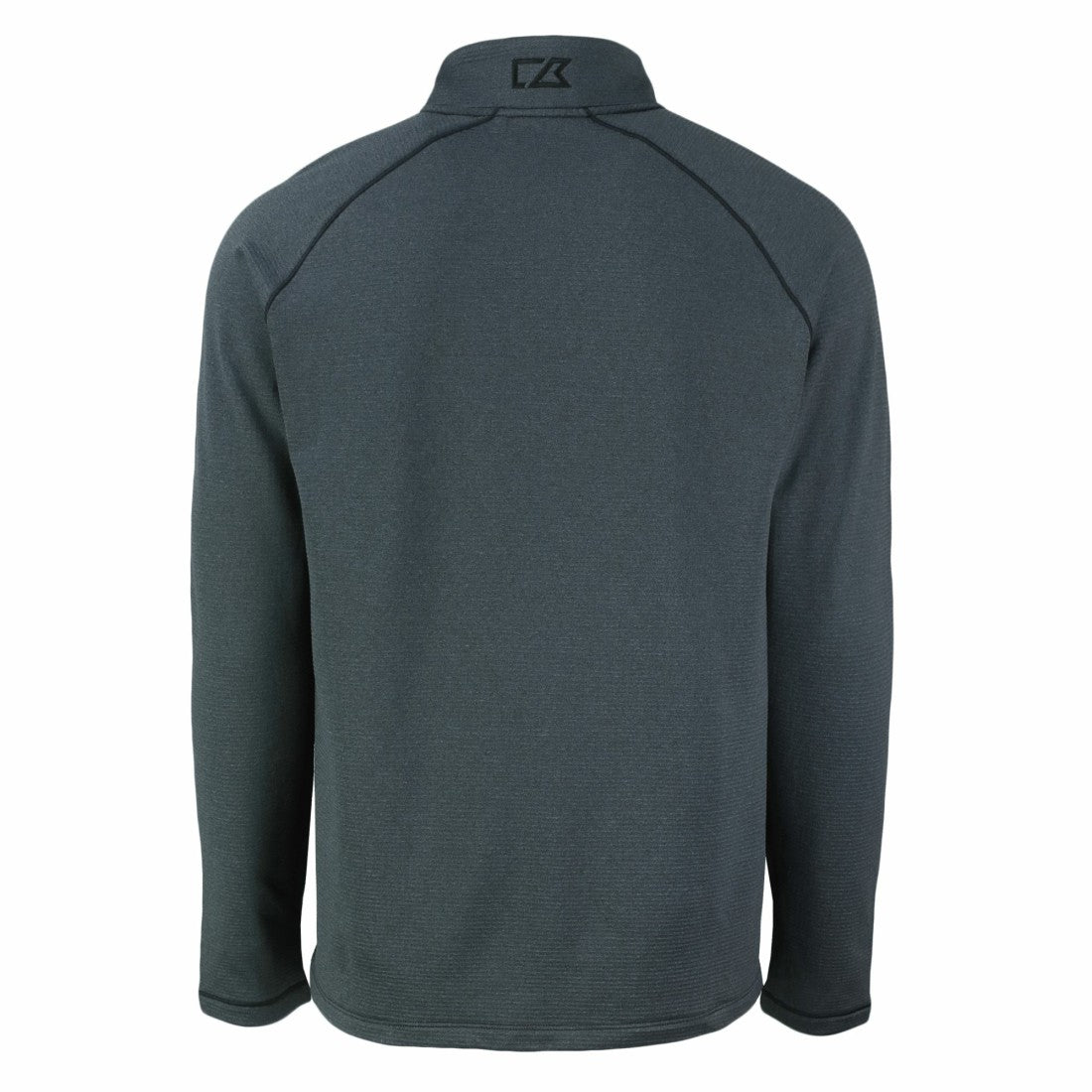 Green Bay Packers Cutter & Buck Peshastin Eco Fleece Tri-Blend Raglan Recycled Quarter-Zip Jacket - Heather Black - NFL