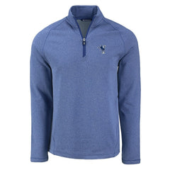 Indianapolis Colts Cutter & Buck Peshastin Eco Fleece Tri-Blend Raglan Recycled Quarter-Zip Jacket - Heather Royal - NFL