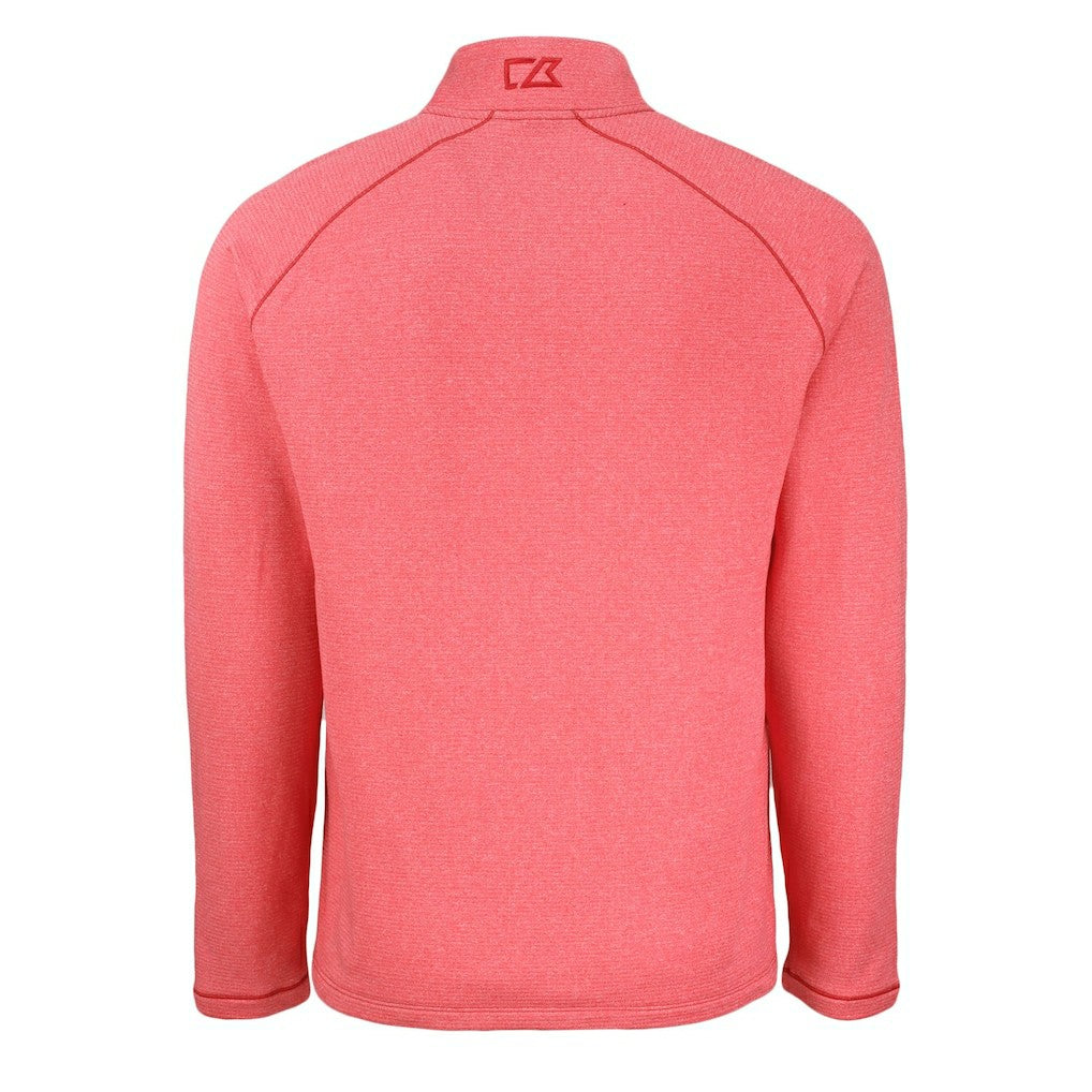 Kansas City Chiefs Cutter & Buck Peshastin Eco Fleece Tri-Blend Raglan Recycled Quarter-Zip Jacket - Heather Red - NFL