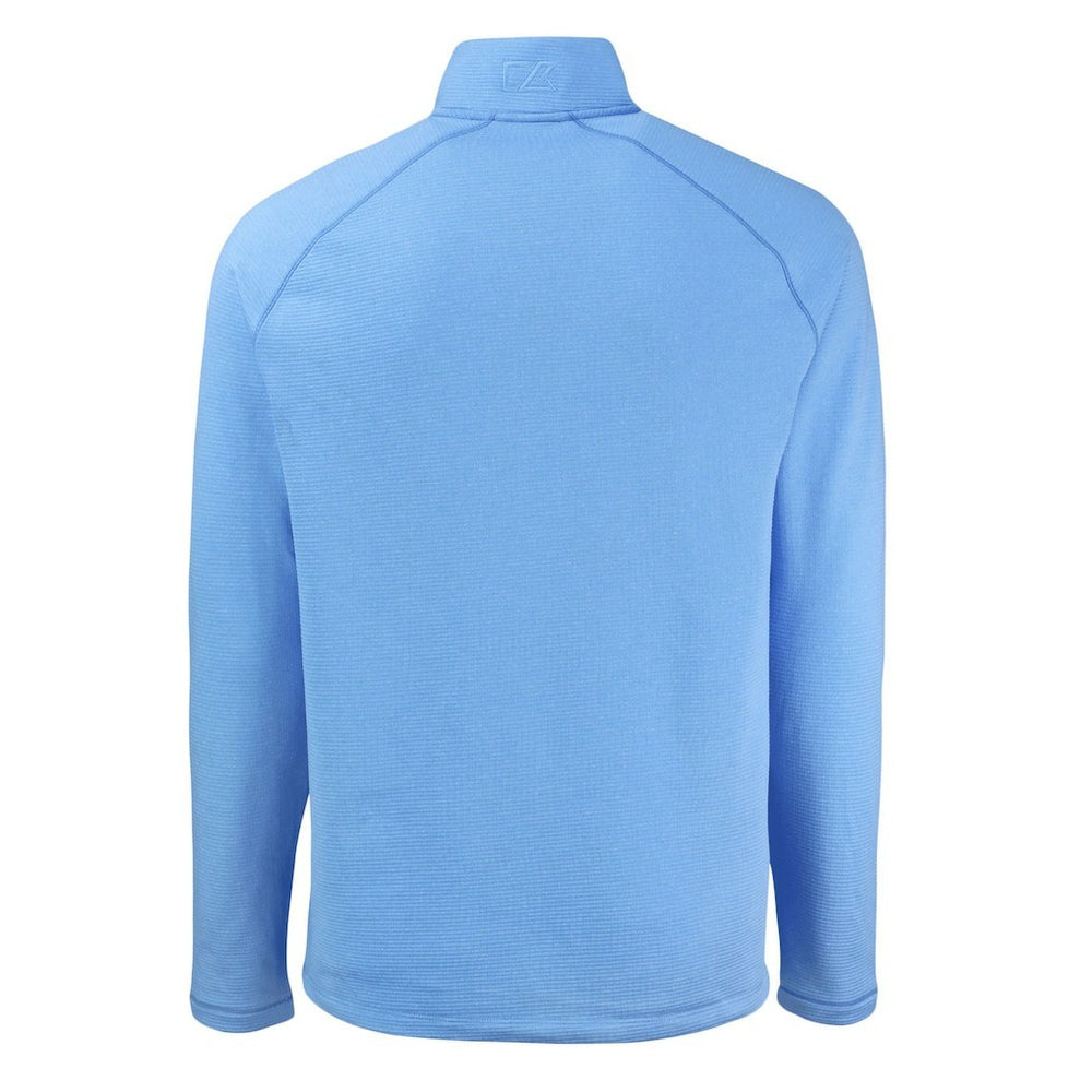 Los Angeles Chargers Cutter & Buck Peshastin Eco Fleece Tri-Blend Raglan Recycled Quarter-Zip Jacket - Heather Powder Blue - NFL