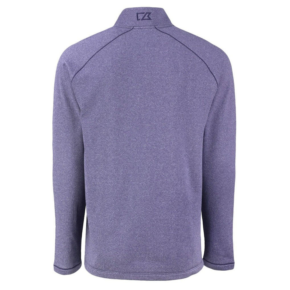 Minnesota Vikings Cutter & Buck Peshastin Eco Fleece Tri-Blend Raglan Recycled Quarter-Zip Jacket - Heather Purple - NFL